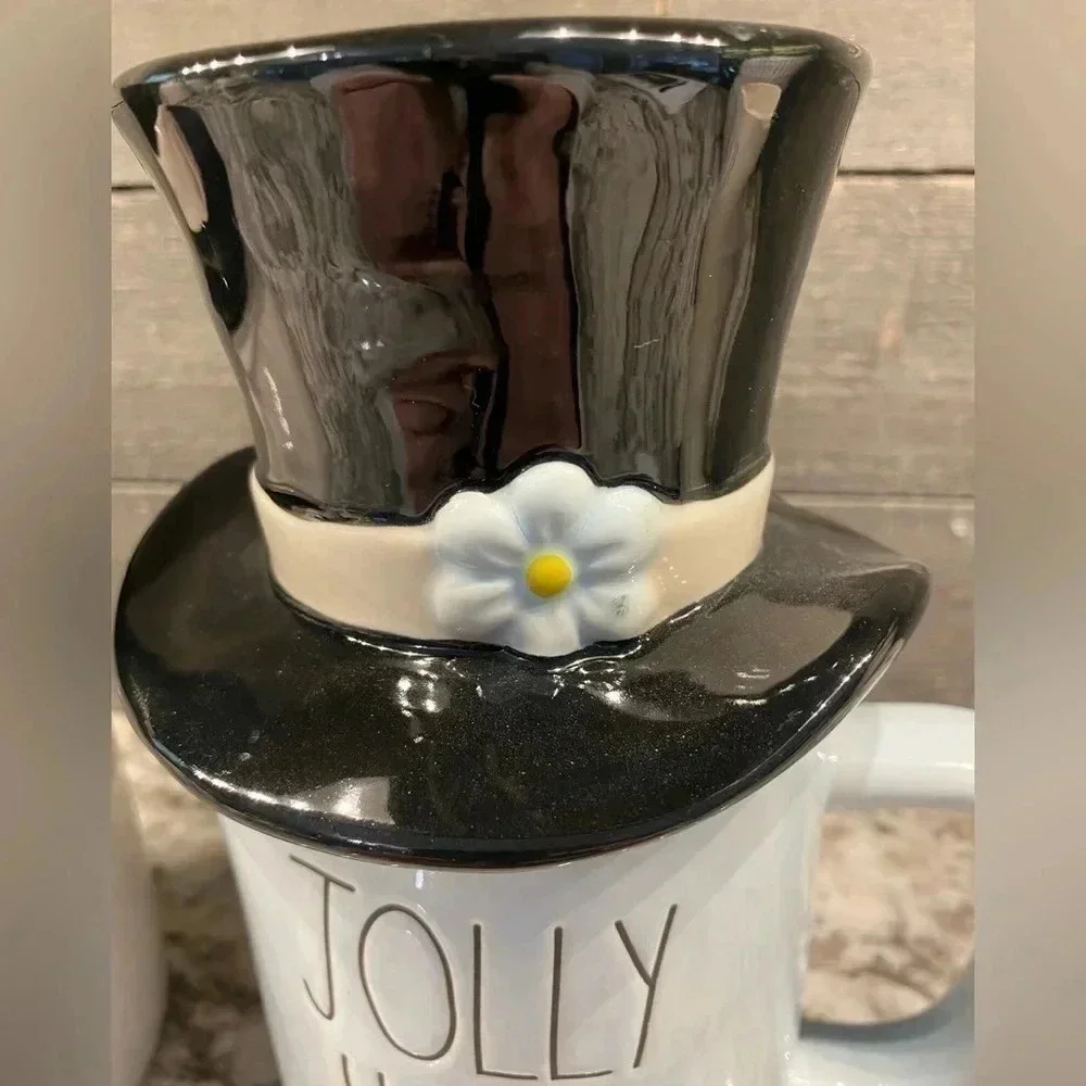 New Rae Dunn Frosty the Snowman Set Jolly Happy Fun Mug & Canister